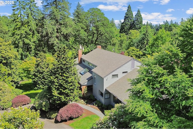1890 S Greenwood Rd, Portland, OR 97219 - aerial view of property and surrounding area featuring a heavily wooded area