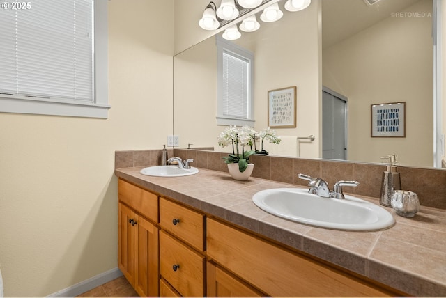 31070 NW Kaybern St, North Plains, OR 97133 - full bath with double vanity and tile patterned floors