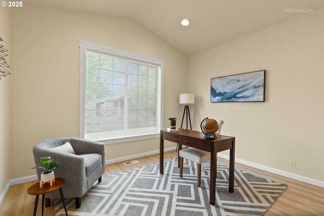 31070 NW Kaybern St, North Plains, OR 97133 - office space with wood finished floors and lofted ceiling