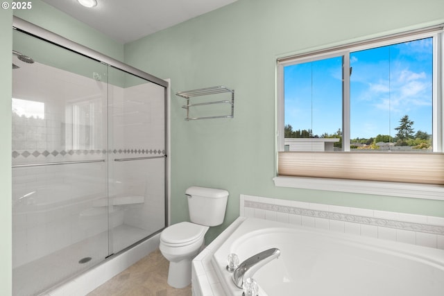 1670 NE Jackson School Rd, Hillsboro, OR 97124 - bathroom featuring toilet, a bath, and a stall shower