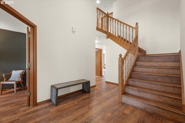 817 NW 141st St, Vancouver, WA 98685 - stairs featuring wood finished floors and a towering ceiling