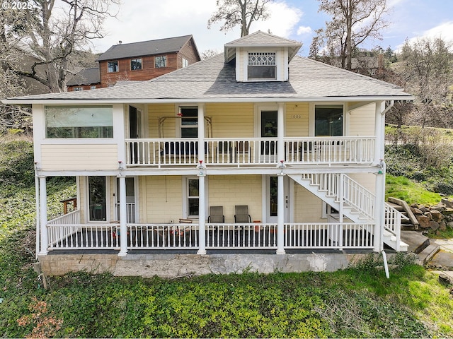 1006 4th Ave, Mosier, OR 97040 - view of front of property with roof with shingles and stairway
