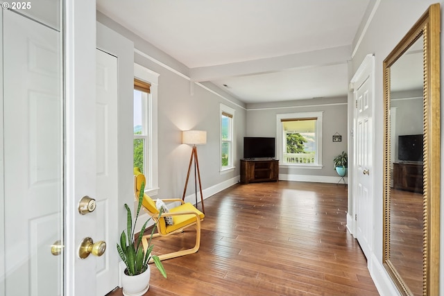 1006 4th Ave, Mosier, OR 97040 - foyer entrance with baseboards and hardwood / wood-style flooring