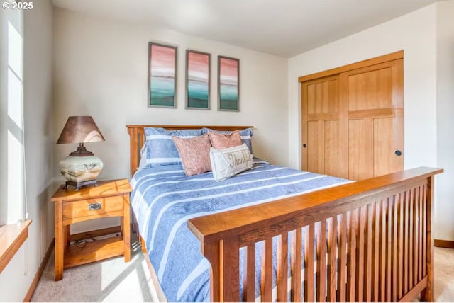 view of carpeted bedroom