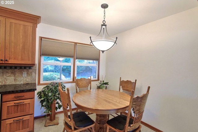 view of dining space