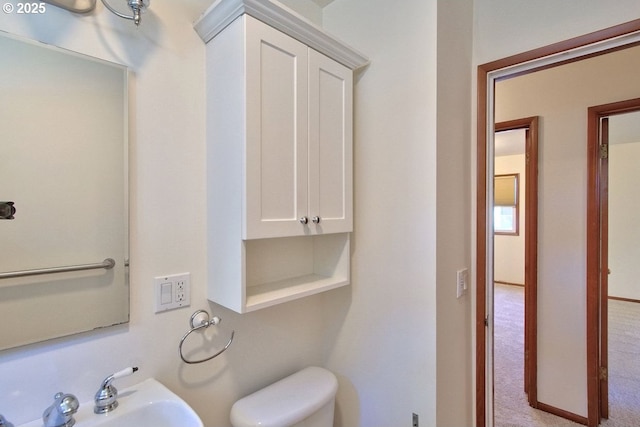 bathroom with toilet and sink