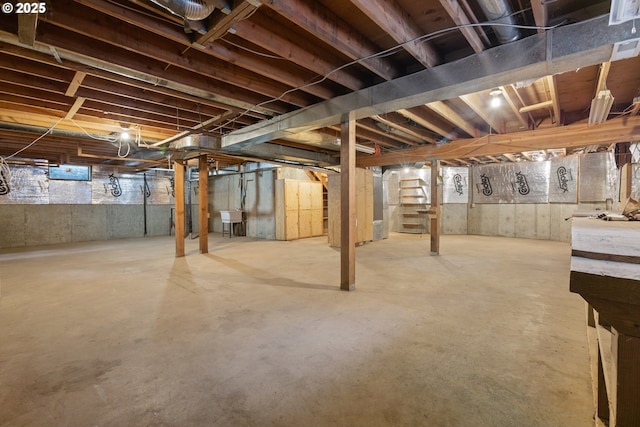 1705 SW 24th Dr, Gresham, OR 97080 - unfinished basement featuring stairway and a sink