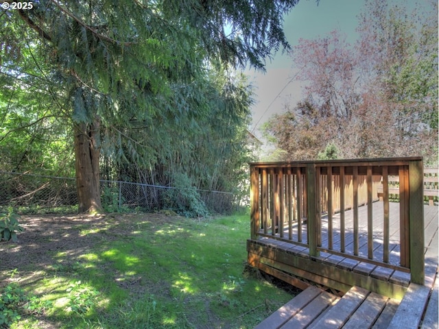 9435 SW 53rd Ave, Portland, OR 97219 - view of yard with a wooden deck
