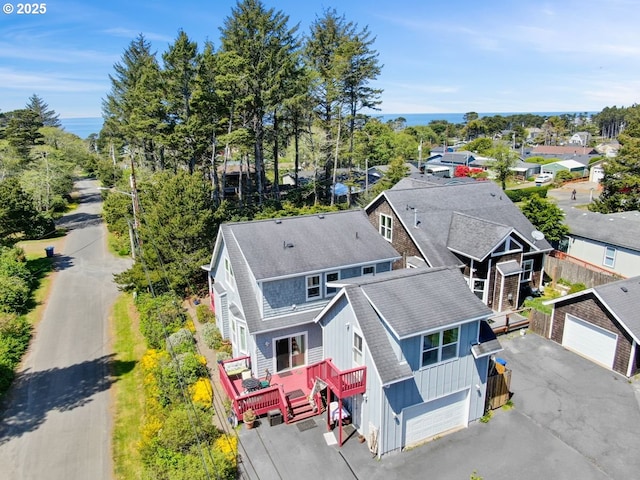 aerial perspective of suburban area