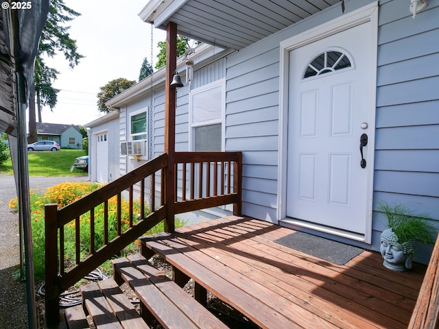 154 N 5th St, Saint Helens, OR 97051 - wooden terrace featuring cooling unit
