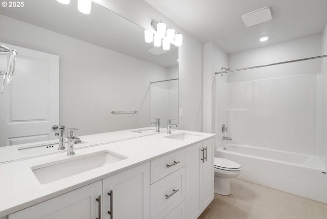 7864 NW Eleanor Ave, Portland, OR 97229 - full bath featuring washtub / shower combination, a sink, double vanity, and toilet