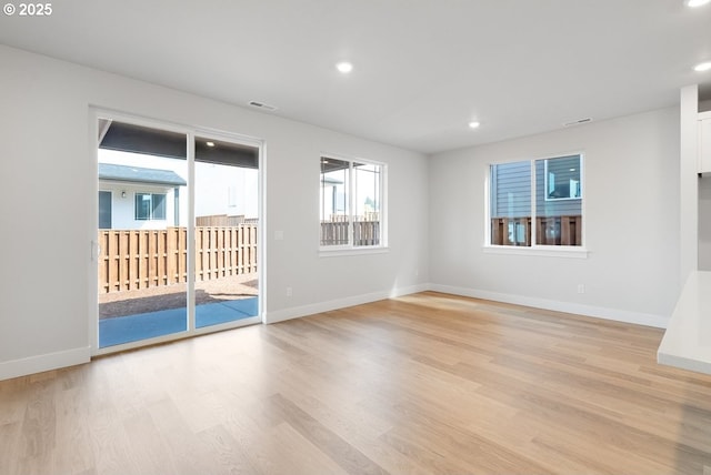 7864 NW Eleanor Ave, Portland, OR 97229 - spare room with recessed lighting, light wood finished floors, and baseboards