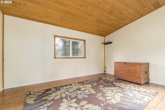 29536 Simmons Rd, Eugene, OR 97405 - empty room with lofted ceiling, wood finished floors, and wooden ceiling