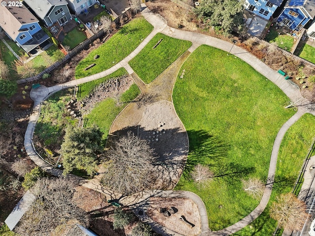 aerial view featuring a residential view