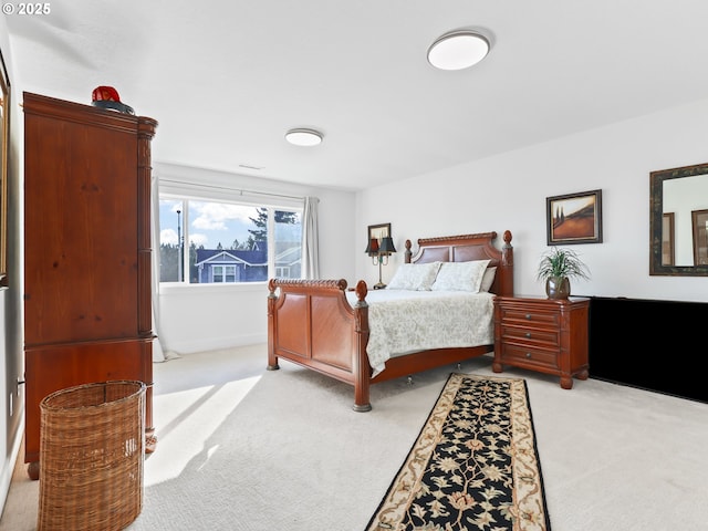 bedroom featuring carpet