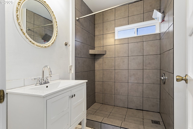 4903 SE Haig St, Portland, OR 97206 - bathroom featuring vanity and a tile shower