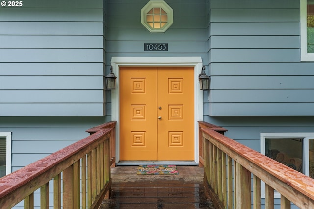 view of doorway to property
