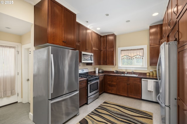 kitchen with sink and stainless steel appliances