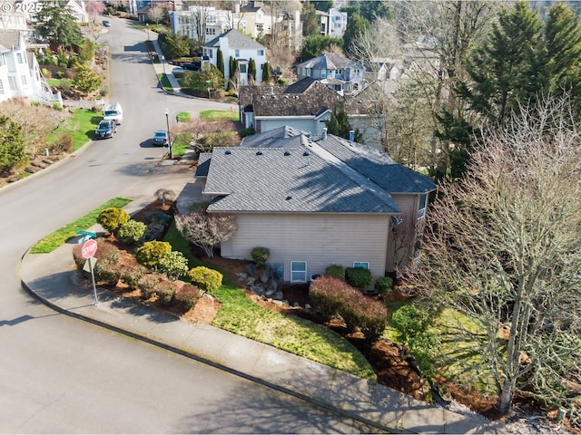 drone / aerial view featuring a residential view