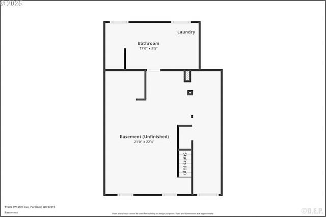 11005 SW 35th Ave, Portland, OR 97219 - view of property floor plan