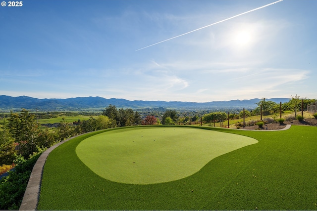 view of property's community with a mountain view