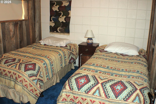 1056 NE Orchard Dr, Myrtle Creek, OR 97457 - bedroom with carpet flooring and wood walls