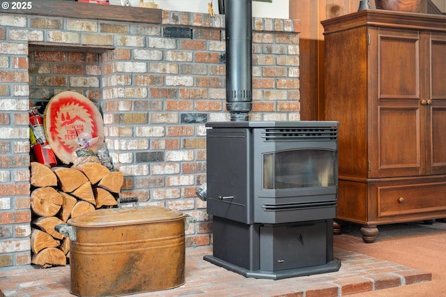 70198 E Barlow Trail Rd, Rhododendron, OR 97049 - detailed view of a wood stove and a fire extinguisher