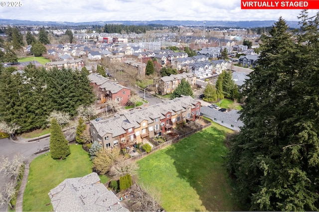 bird's eye view featuring a residential view