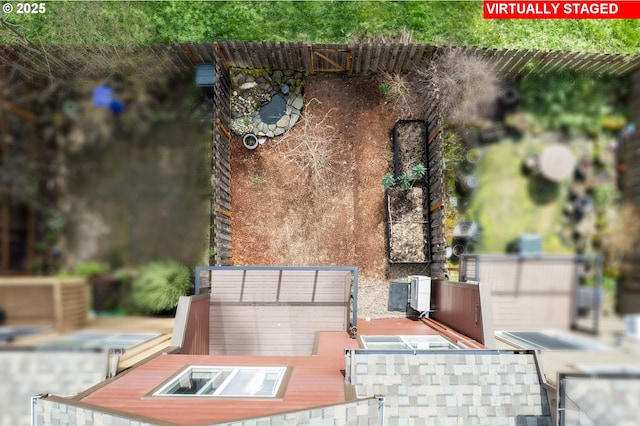 view of patio with a wooden deck