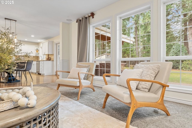 sunroom with plenty of natural light