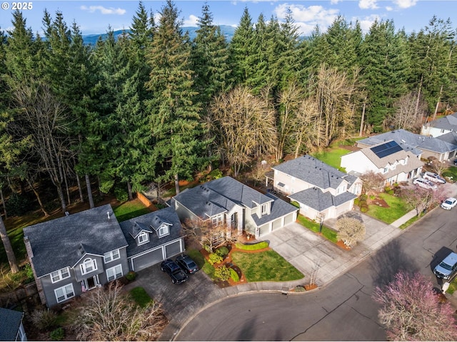 bird's eye view featuring a residential view