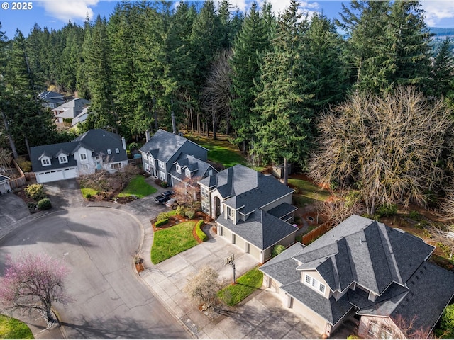 drone / aerial view with a residential view