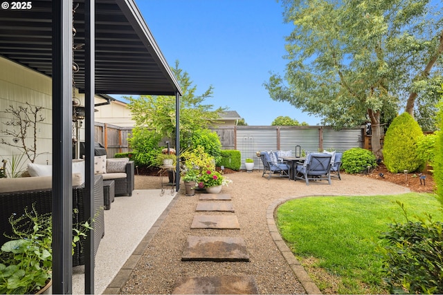 440 S Cascade Dr, Woodburn, OR 97071 - fenced backyard with a patio