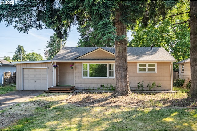 3198 Pheasant Blvd, Springfield, OR 97477 - single story home featuring concrete driveway, a shingled roof, an attached garage, and a front lawn