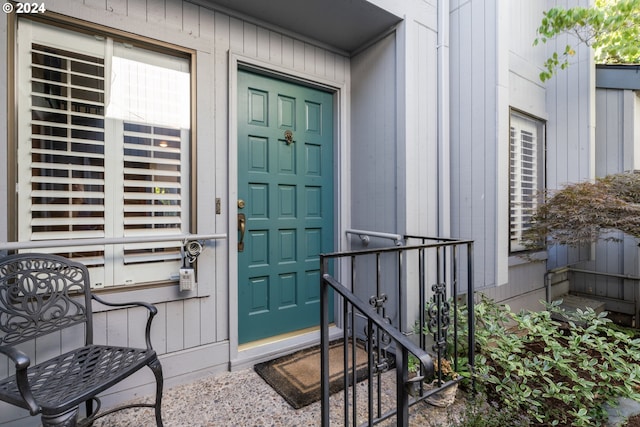 view of doorway to property