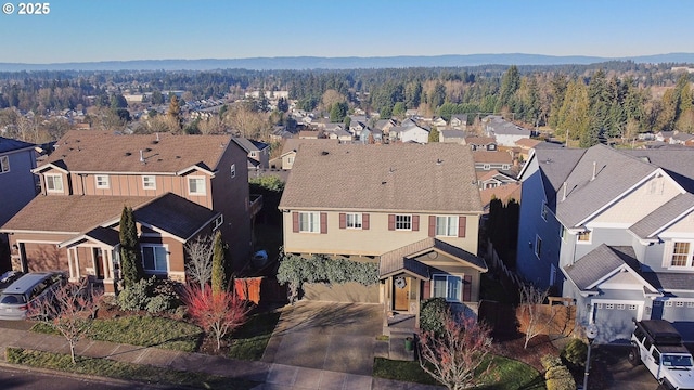 aerial view featuring a mountain view