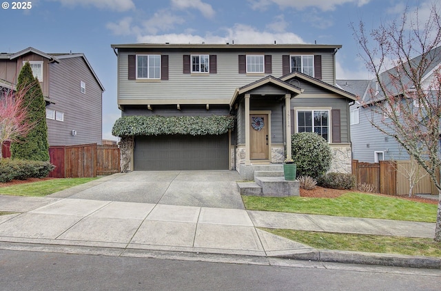 view of front of house featuring a garage