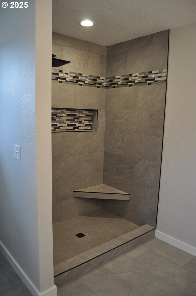 1028 Forest Heights St, Sutherlin, OR 97479 - full bath featuring tiled shower, baseboards, and recessed lighting