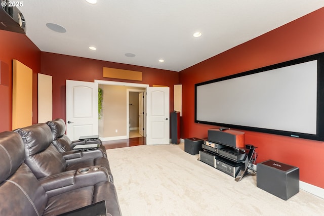 3356 NW 153rd Ter, Portland, OR 97229 - home theater featuring carpet flooring and recessed lighting