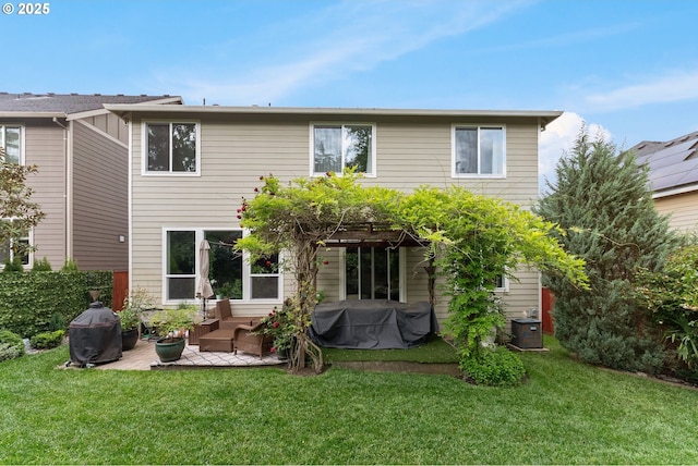 3356 NW 153rd Ter, Portland, OR 97229 - back of property featuring a patio area, a lawn, and outdoor lounge area