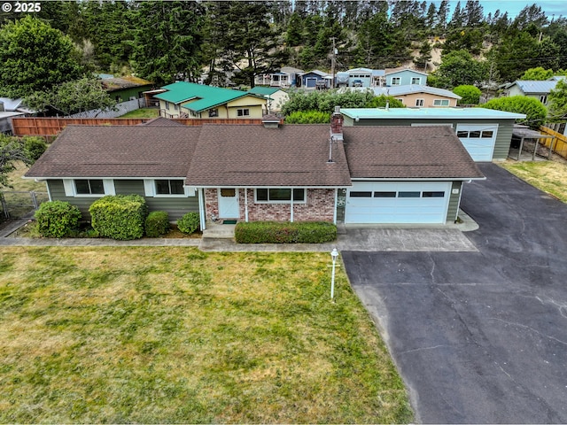 745 N 8th St, Lakeside, OR 97449 - view of front of home featuring driveway, a shingled roof, and view of scattered trees