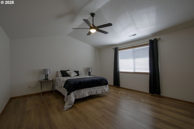14604 NW 7th Pl, Vancouver, WA 98685 - bedroom with vaulted ceiling, wood finished floors, and ceiling fan
