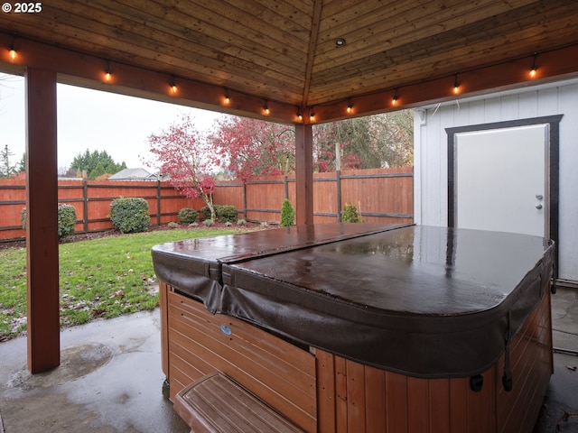 14604 NW 7th Pl, Vancouver, WA 98685 - fenced backyard with a hot tub and a patio area