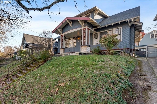 view of front of home with covered porch