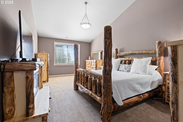 862 NW Edgewood Pl, Albany, OR 97321 - bedroom with carpet flooring and vaulted ceiling