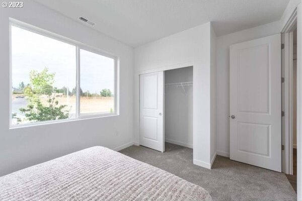 1486 N Millican Creek St, Lafayette, OR 97127 - carpeted bedroom with multiple windows and a closet
