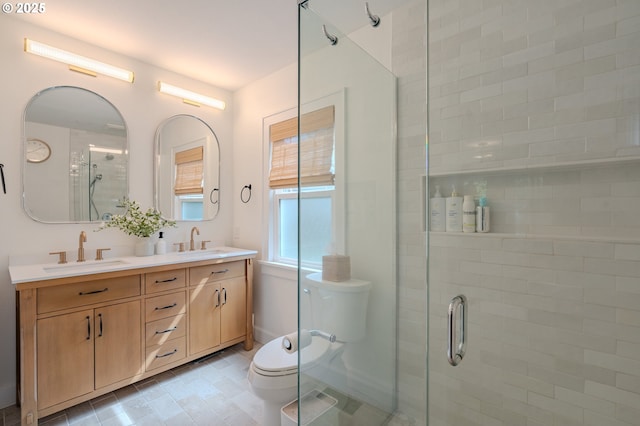438 SE Roberts Ave, Gresham, OR 97080 - bathroom with a stall shower and double vanity