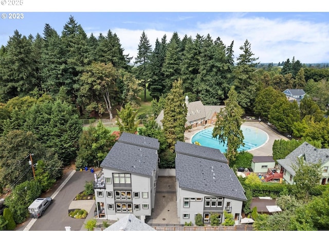 7952 SE 6th Ave, Portland, OR 97202 - drone / aerial view of a pool