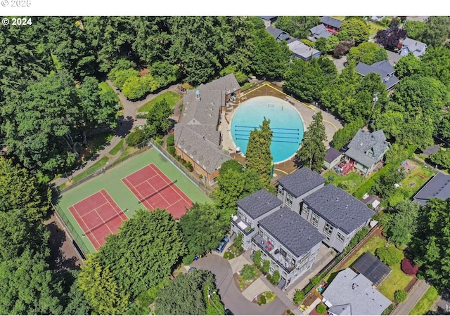 7952 SE 6th Ave, Portland, OR 97202 - drone / aerial view of a pool