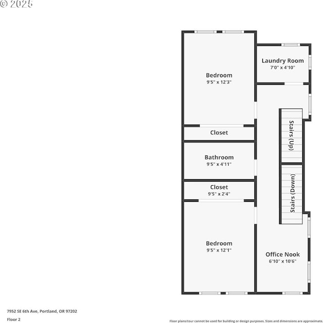 7952 SE 6th Ave, Portland, OR 97202 - floor plan / room layout